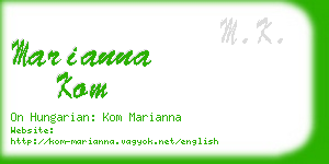 marianna kom business card